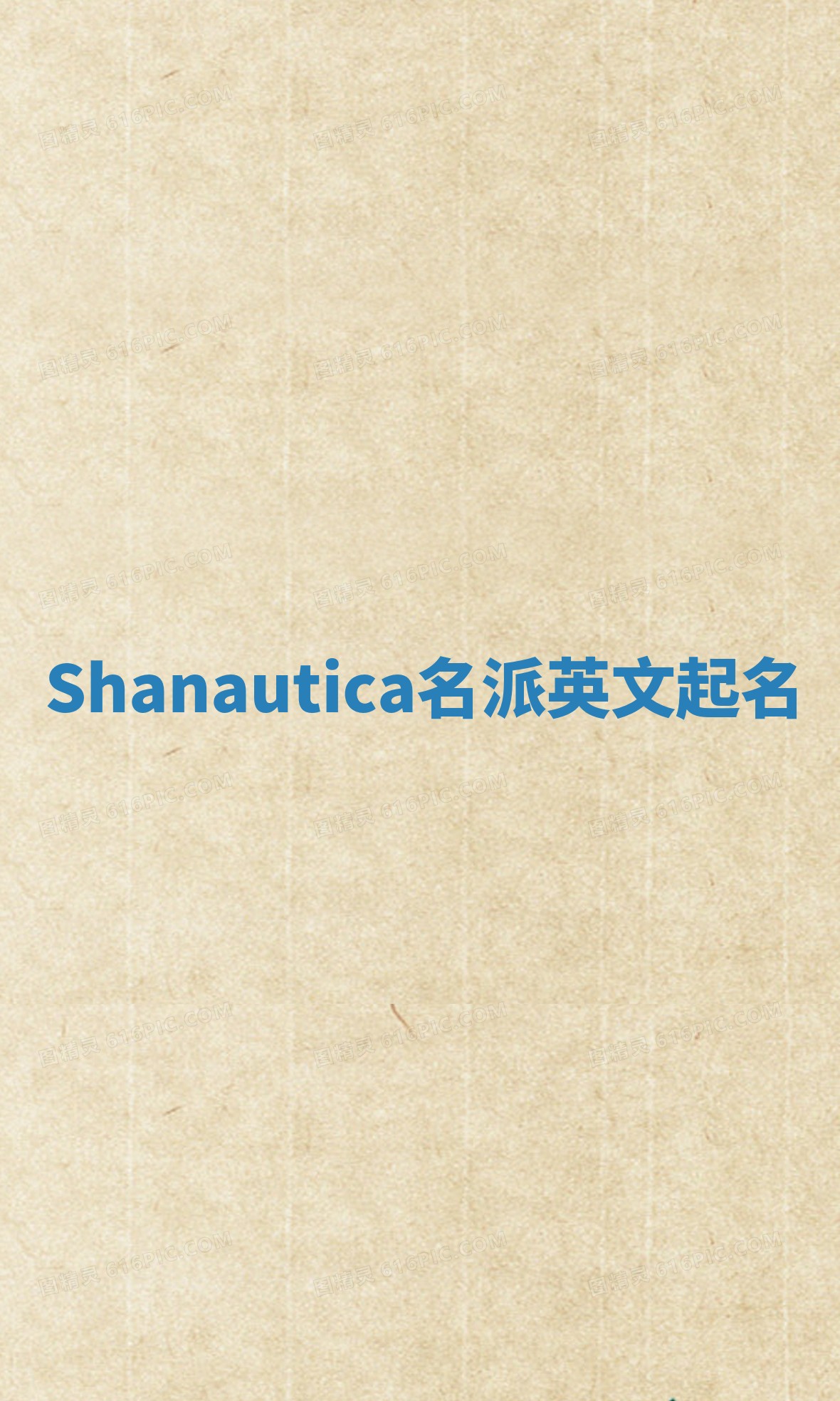 Shanautica名派英文起名