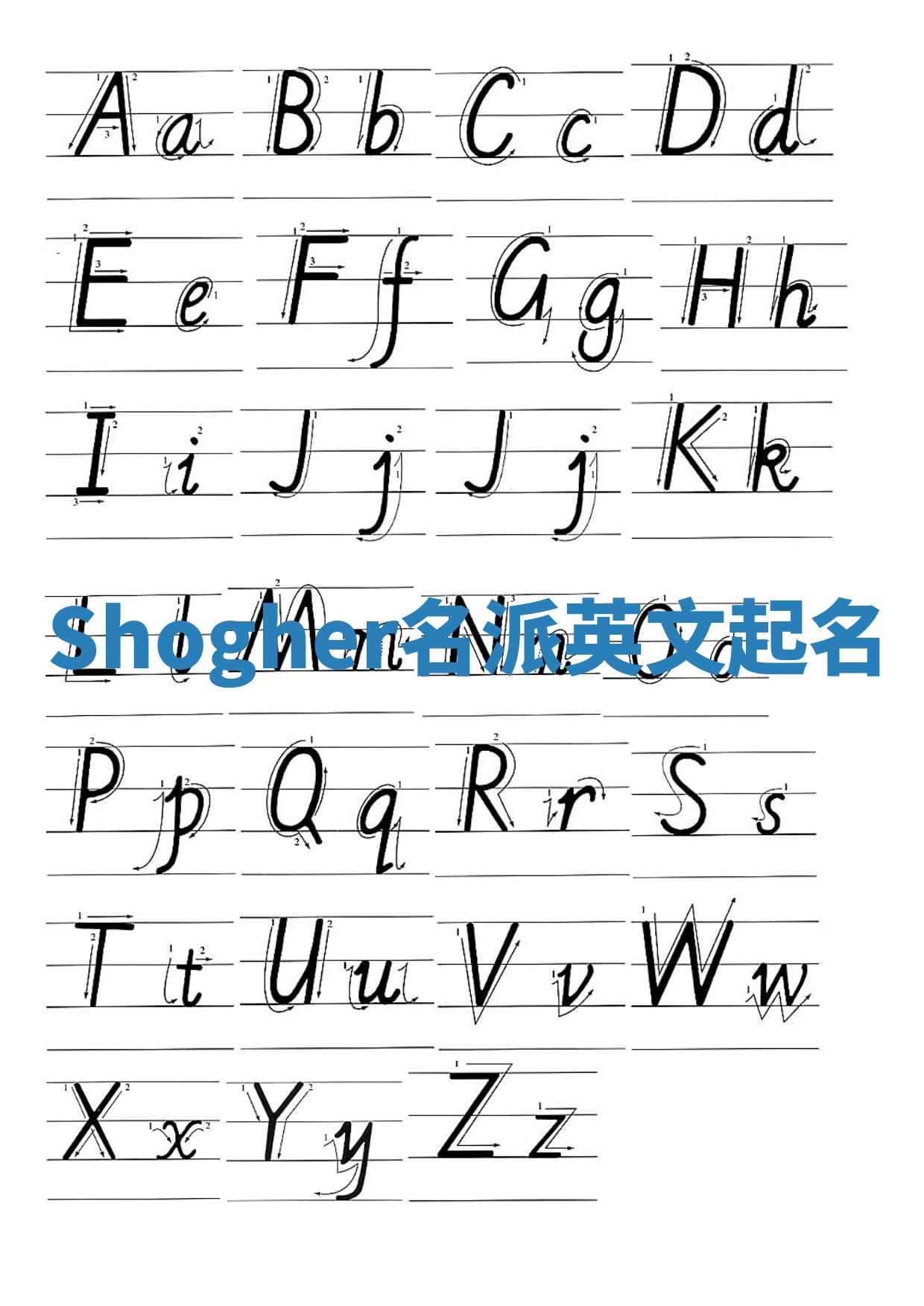 Shogher名派英文起名