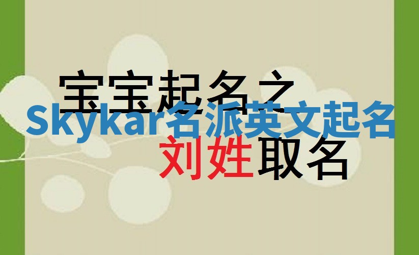 Skykar名派英文起名
