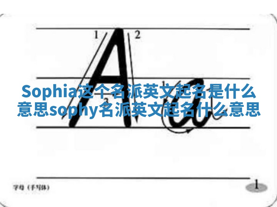 Sophia这个名派英文起名是什么意思_sophy名派英文起名什么意思