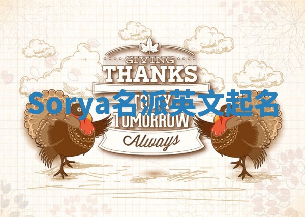 Sorya名派英文起名