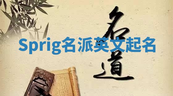 Sprig名派英文起名