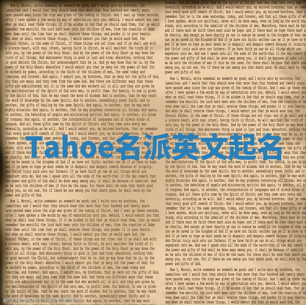 Tahoe名派英文起名