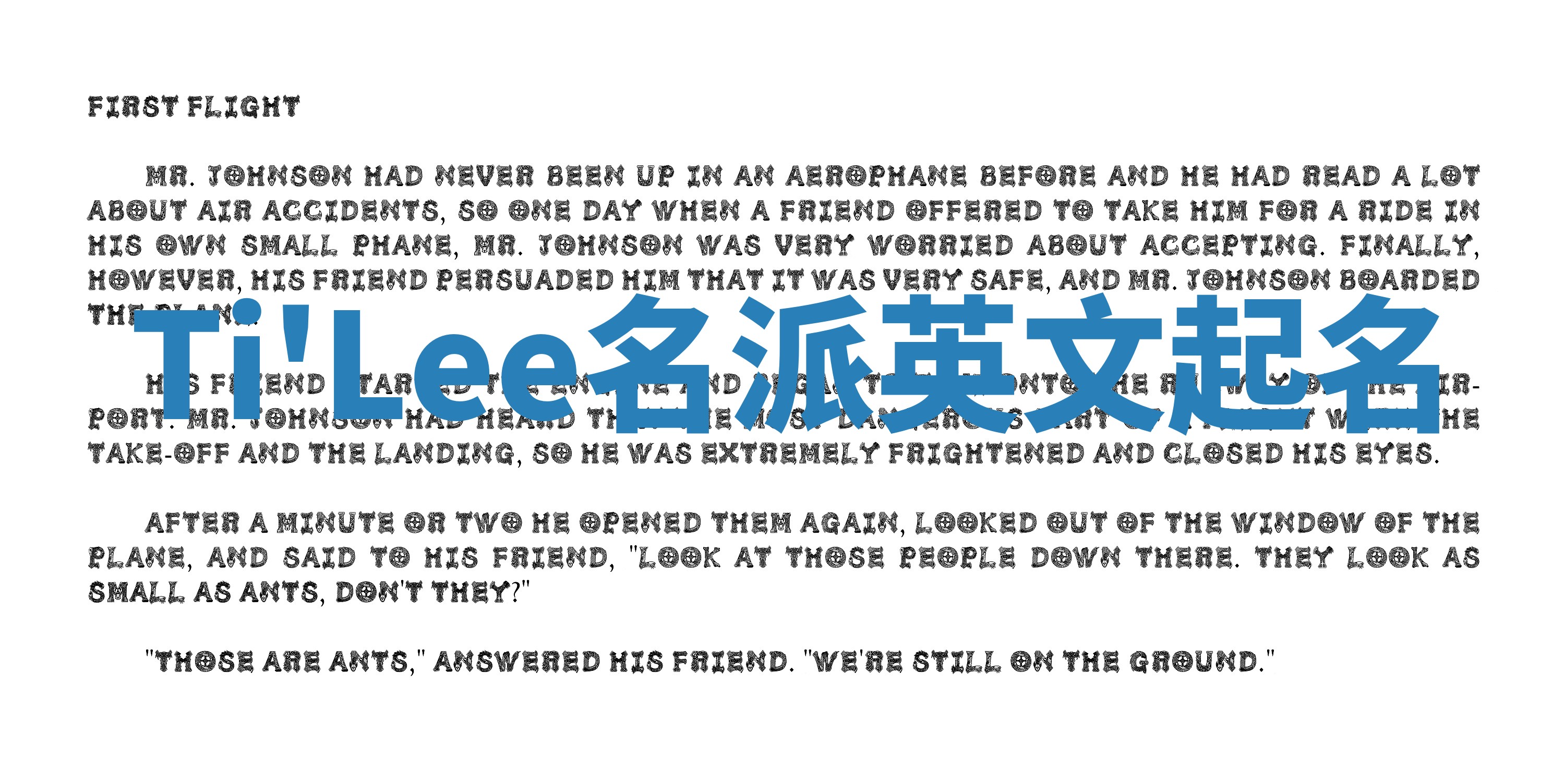 Ti'Lee名派英文起名