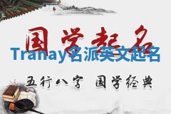 Tranay名派英文起名