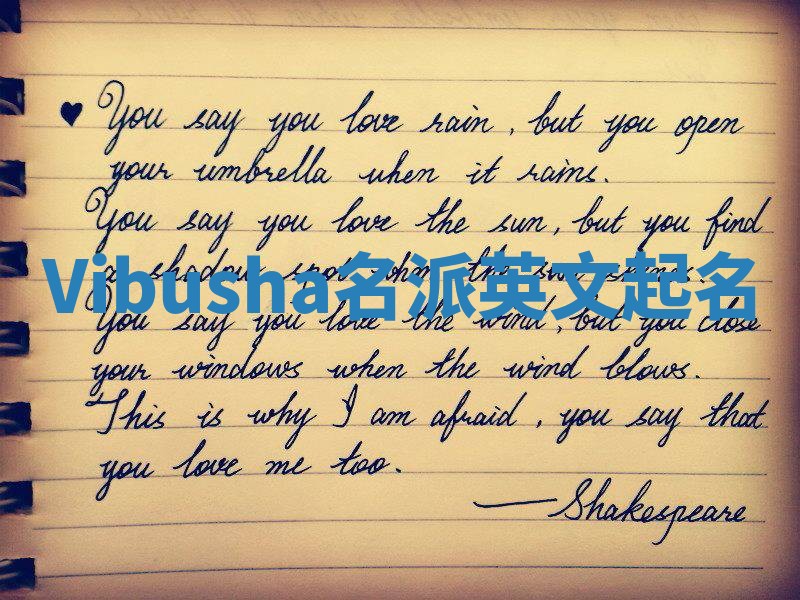Vibusha名派英文起名