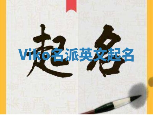 Viko名派英文起名