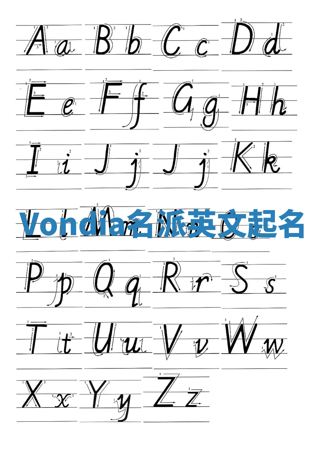 Vondia名派英文起名