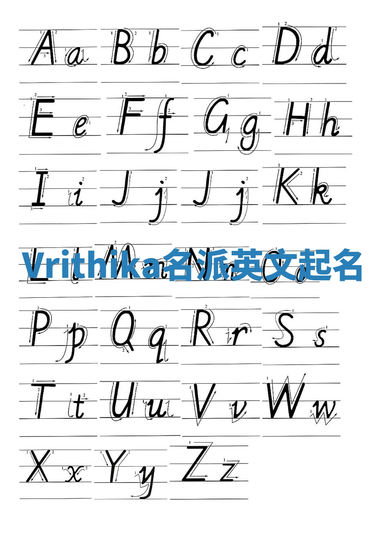 Vrithika名派英文起名