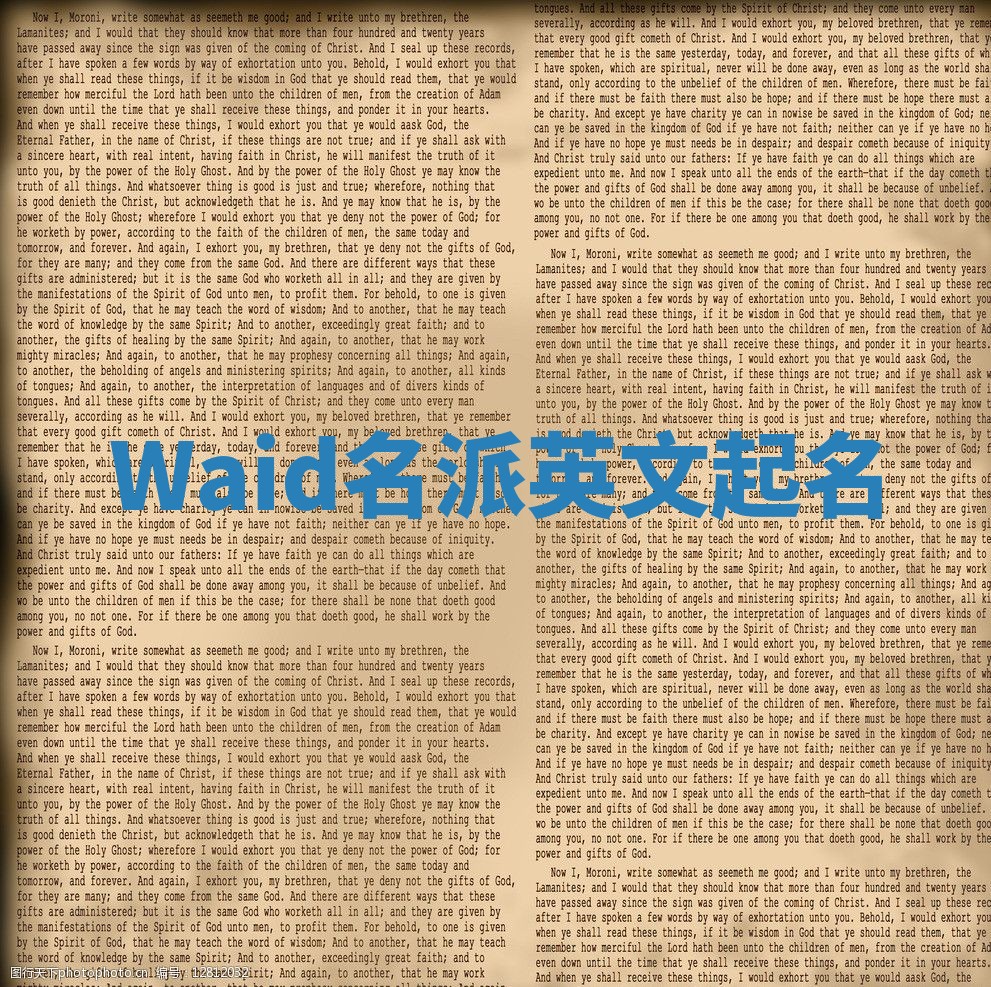 Waid名派英文起名