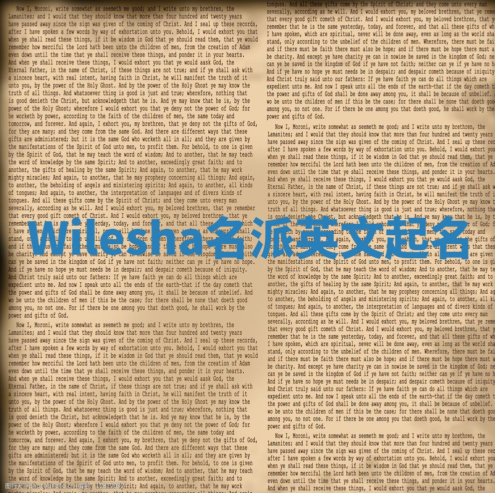 Wilesha名派英文起名 Wilesha名派英文起名