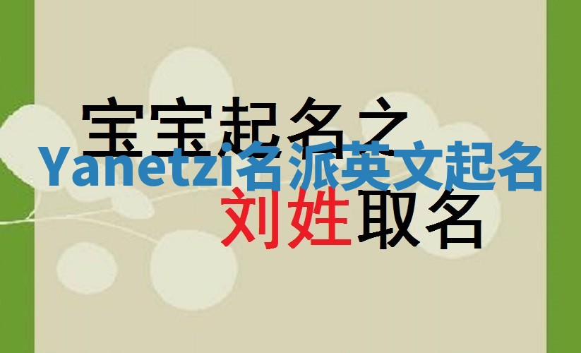 Yanetzi名派英文起名