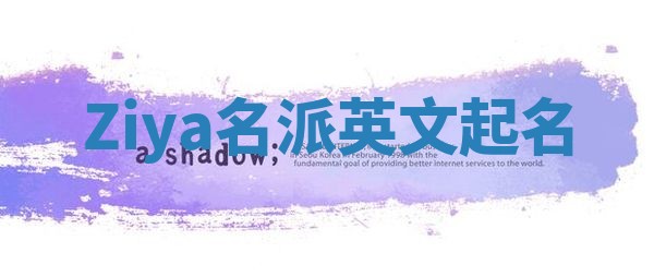 Ziya名派英文起名