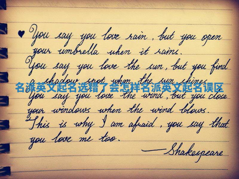 名派英文起名选错了会怎样_名派英文起名误区