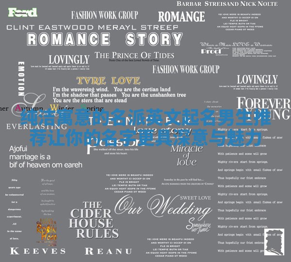 纯洁寓意的名派英文起名男生推荐 让你的名字更具深意与魅力